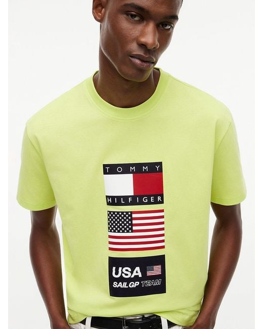 Tommy Hilfiger Green Tommy X U.s. Sail Gp Team Logo T-shirt for men
