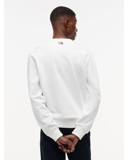 Tommy Hilfiger White Th X Cadillac Formula 1 Team Chevron Sweatshirt