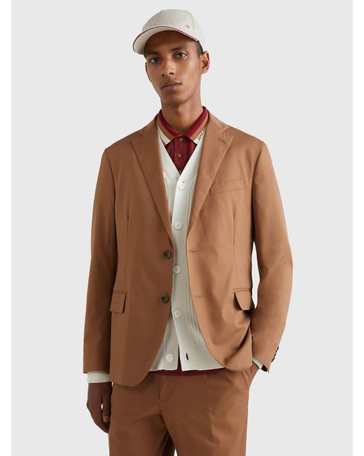 Tommy Hilfiger Brown Constructed Slim Fit Jacket for men