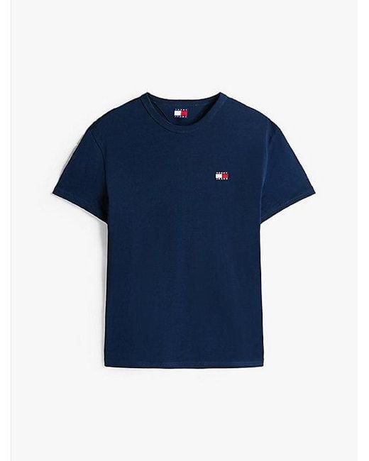 Tommy Hilfiger T-Shirt Met Ronde Hals En Tommy-Badge in het Blue voor heren