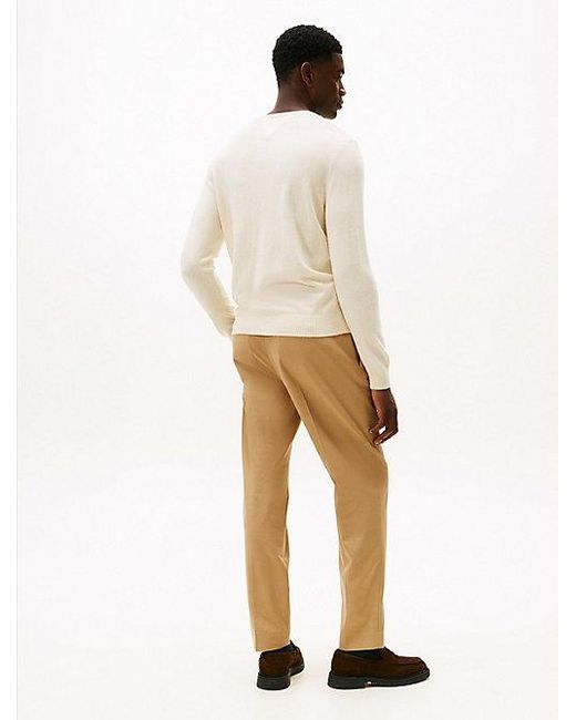 Tommy Hilfiger Smart Casual Trui Van Zuiver Kasjmier in het Natural voor heren