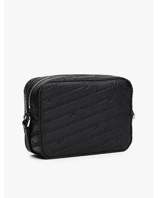 Bolso Cartera Con Logo En Bajo Relieve Tommy Hilfiger de color Black