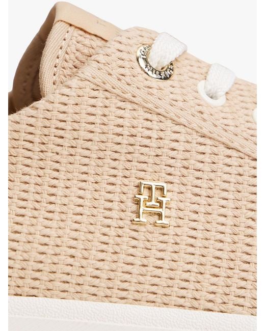 Tommy Hilfiger Natural Th Monogram Textured Trainers