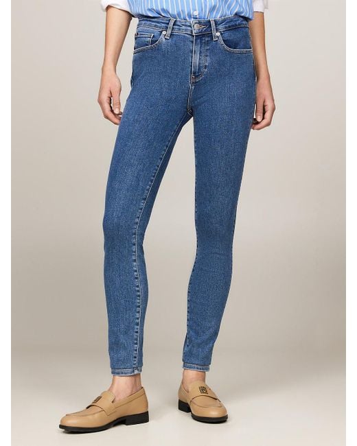 Tommy Hilfiger Blue Como Mid Rise Skinny Jeans