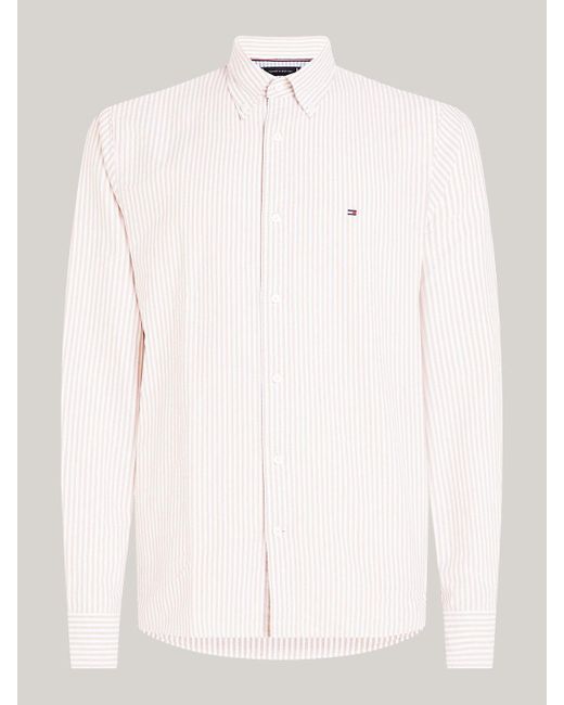 Chemise Oxford Heritage coupe standard rayée Tommy Hilfiger pour homme en coloris White