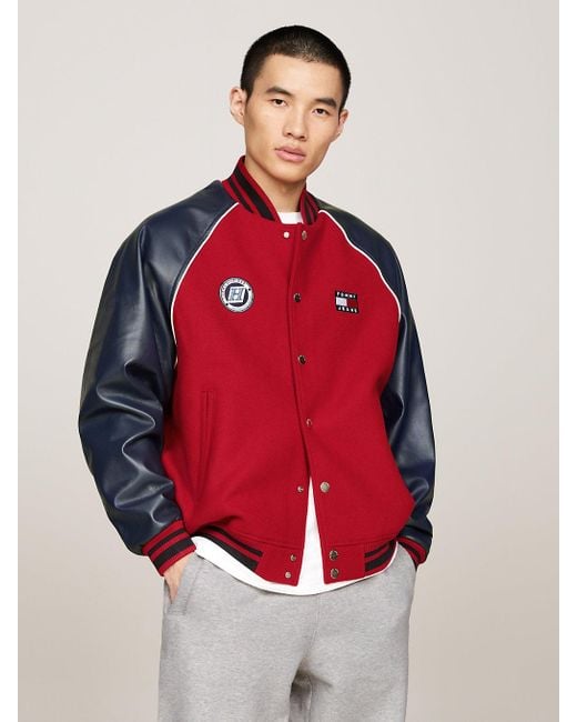 Veste Universitaire Tj X Game Day À Logo Tommy Hilfiger pour homme en coloris Red