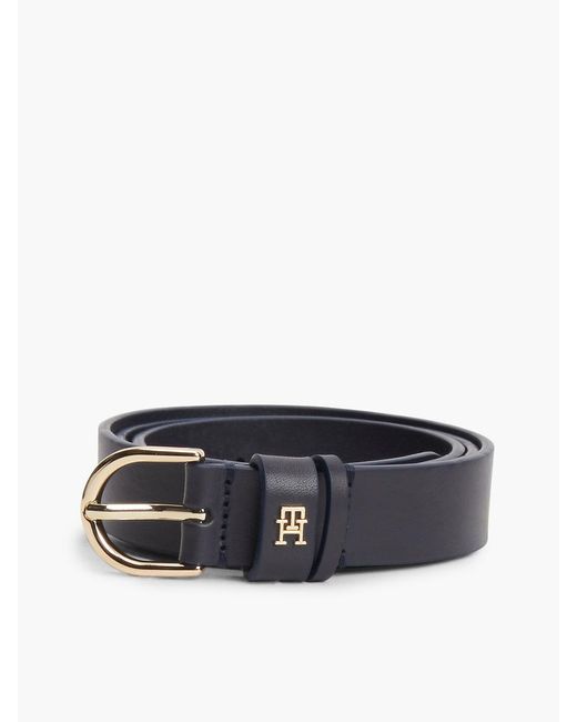 Tommy Hilfiger Blue Th Monogram Leather Belt