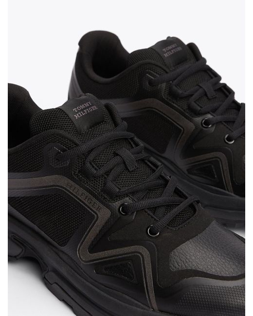 Baskets Chunky Tissées À Semelle Crantée Tommy Hilfiger pour homme en coloris Black