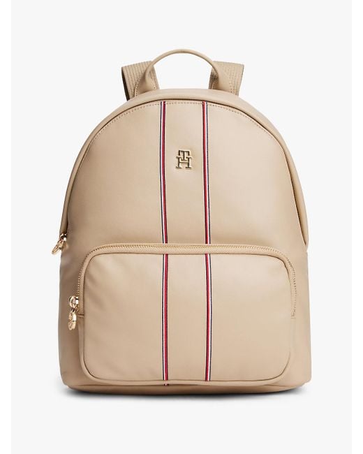 Zaino Con Nastro Iconico di Tommy Hilfiger in Natural