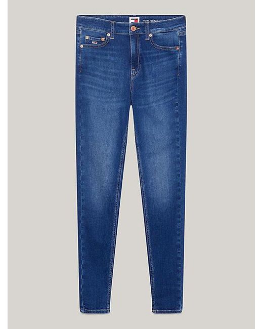 Tommy Hilfiger Nora Mid Rise Skinny Faded Jeans in het Blue