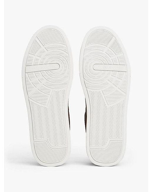 Tommy Hilfiger Court-Sneaker Aus Leder Mit Strukturmix in Brown für Herren