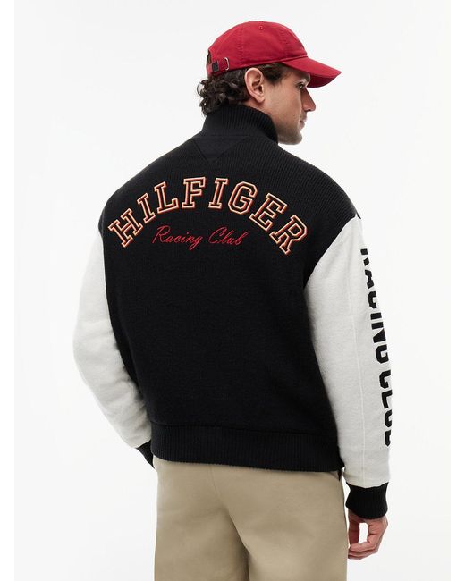 Tommy Hilfiger Blue Pure Wool Track Jacket for men
