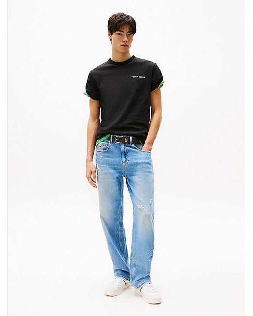 Tommy Hilfiger T-Shirt Met Logo En Graphic Op De Achterkant in het Black voor heren