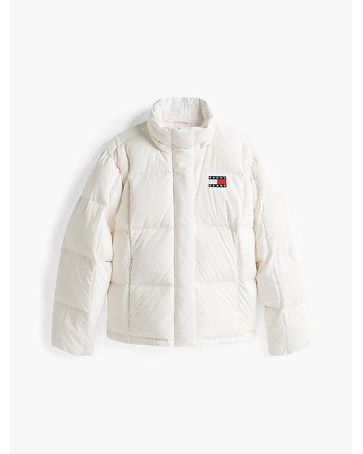 Tommy Hilfiger Alaska Pufferjack Met Donsvulling En Capuchon in het White