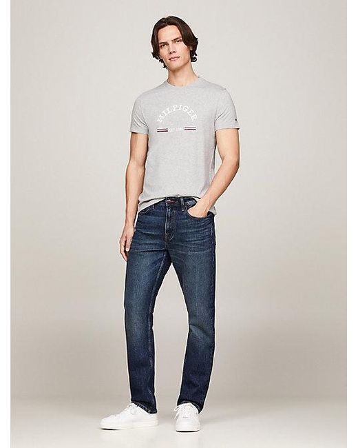 Camisa de corte slim con logo Tommy Hilfiger de hombre de color White