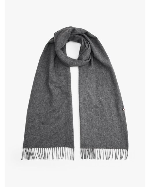 Écharpe Hilfiger Flag En Cachemire À Franges Tommy Hilfiger pour homme en coloris Gray