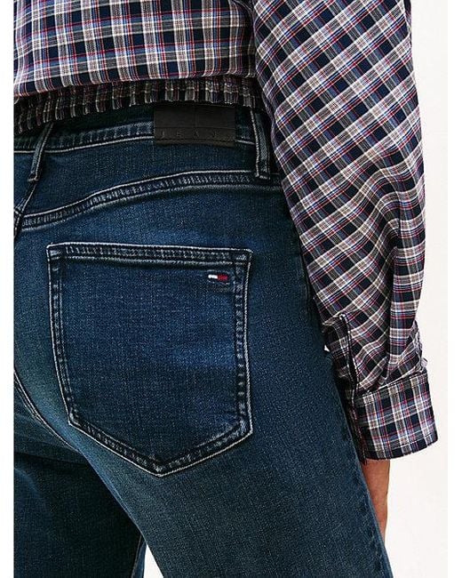 Vaqueros Sylvia Acampanados De Talle Alto Tommy Hilfiger de color Blue