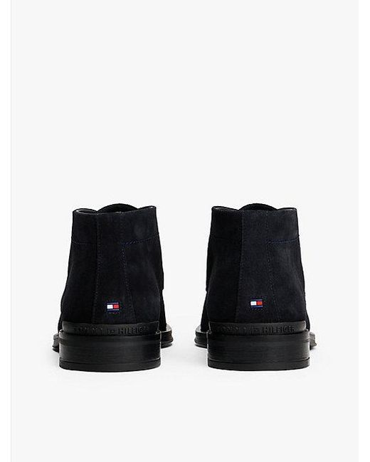 Tommy Hilfiger Suède Veterboots in het Black voor heren