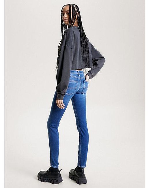 Tommy Hilfiger Blue Scarlett Skinny Jeans mit niedrigem Bund