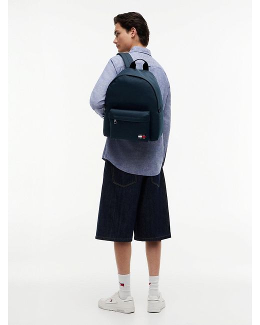Tommy Hilfiger Blue Essential Textile Dome Backpack for men