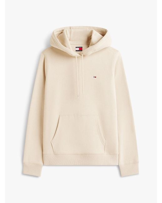 Felpa Con Cappuccio E Bandierina Ricamata di Tommy Hilfiger in Natural