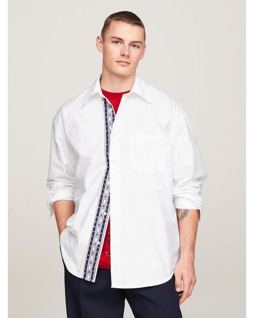 Chemise Oxford Tommy x CLOT à rayure Tommy Hilfiger pour homme en coloris White