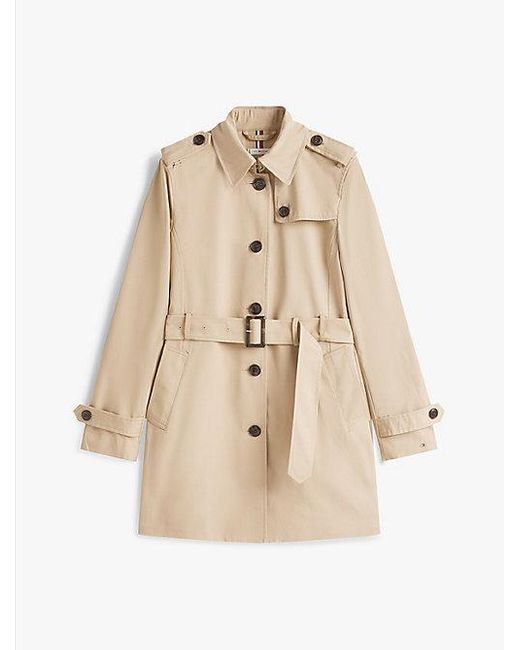 Tommy Hilfiger Single-Breasted Trenchcoat in het Blue