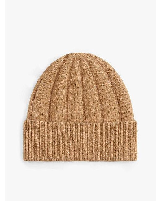 Gorro Suave Con Logo Y Mezcla De Lana Tommy Hilfiger de color Natural