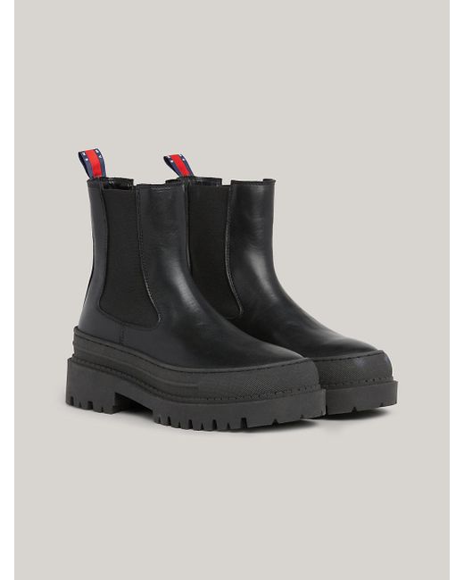 Tommy hilfiger sales cleated chelsea boot