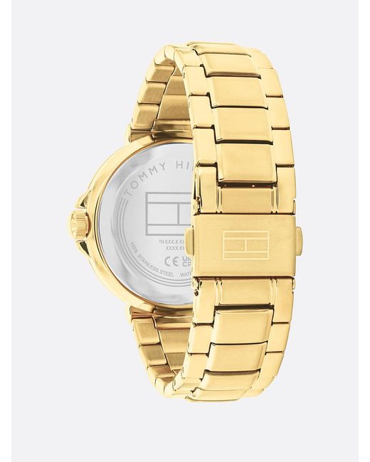 Tommy Hilfiger Metallic Stainless Steel Chain-link Strap Watch