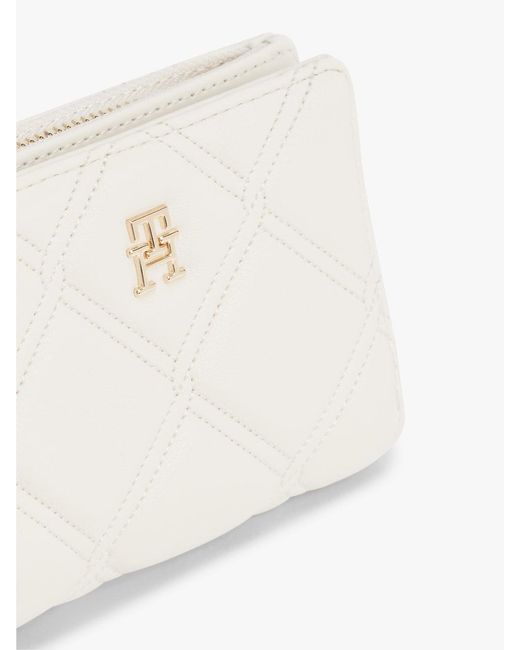 Tommy Hilfiger Natural Quilted Th Monogram Bifold Wallet