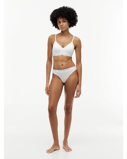 Tommy Hilfiger White Repeat Logo Underband Push-Up Bralette