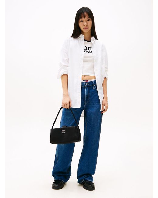 Borsa Con Placchetta Iconica di Tommy Hilfiger in Black