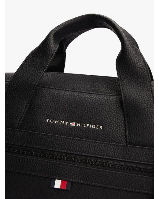 Tommy Hilfiger Black Essential Laptop Bag for men
