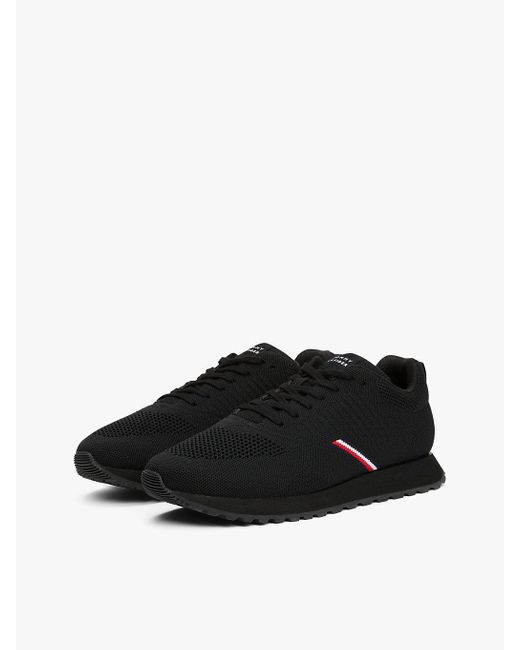 Baskets En Maille À Texture Contrastée Tommy Hilfiger pour homme en coloris Black