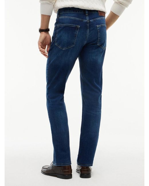 Tommy Hilfiger Blue Denton Whiskered Straight Leg Jeans for men