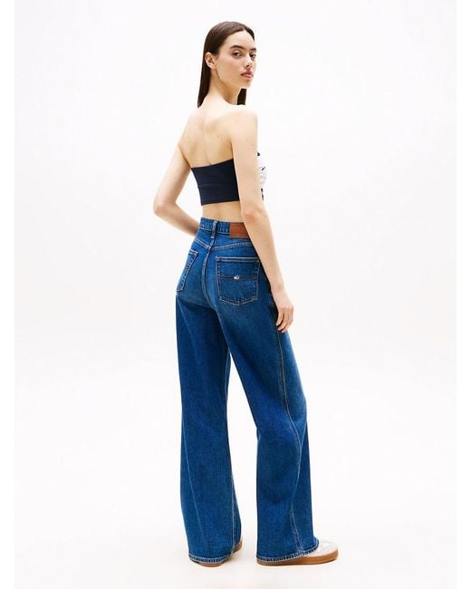 Tommy Hilfiger Blue Heritage Logo Colour-blocked Bandeau