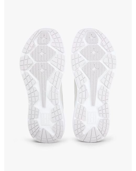 Tommy Hilfiger White Jacquard Knit Logo Trainers for men