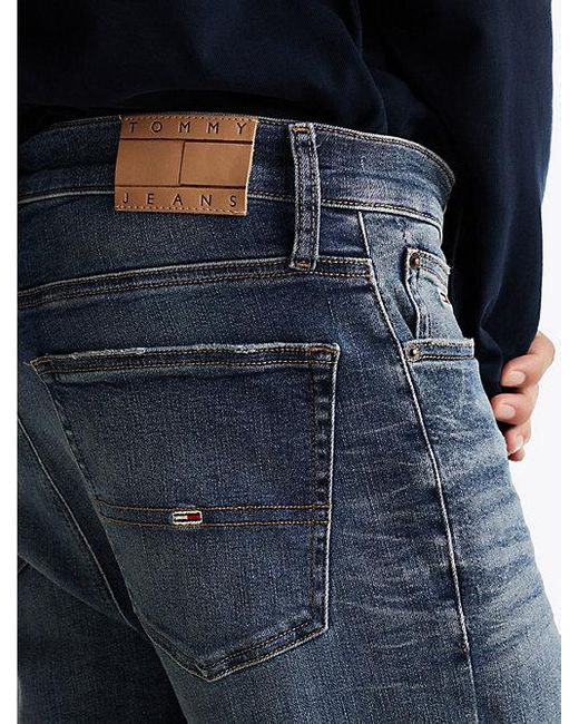 Vaqueros Ryan Rectos De Corte Ajustado Y Efecto Desteñido Tommy Hilfiger de hombre de color Blue