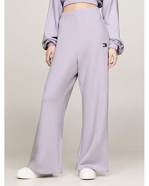 Pantalón de chándal amplio con parche de Tommy Tommy Hilfiger de color Purple