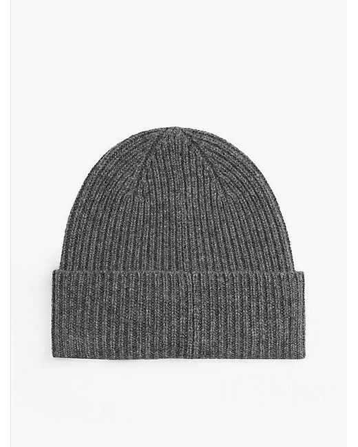 Tommy Hilfiger Hilfiger Flag Beanie Van Zuiver Kasjmier in het Gray voor heren