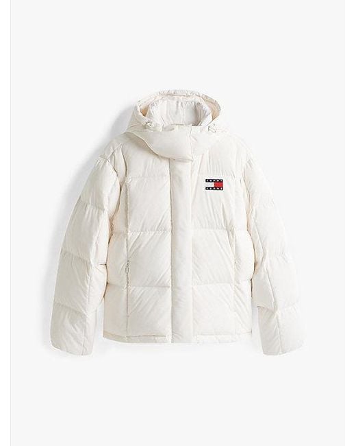 Tommy Hilfiger Alaska Pufferjack Met Donsvulling En Capuchon in het White