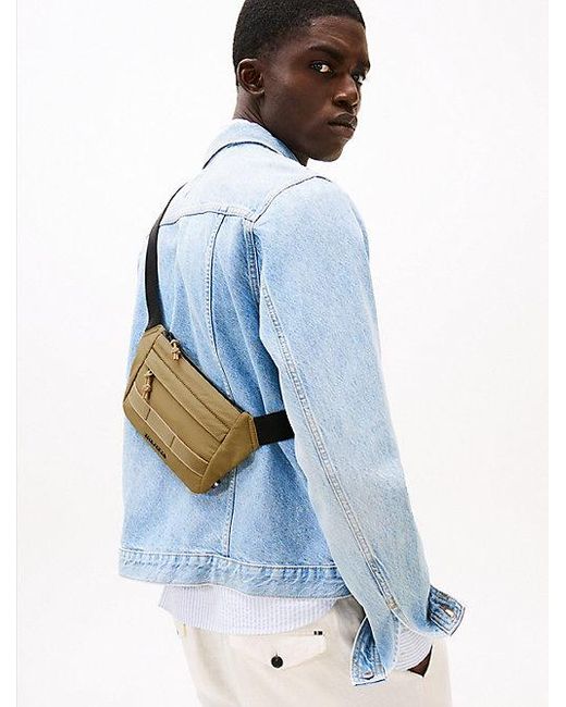 Riñonera Con Logo Texturizado Tommy Hilfiger de hombre de color Natural