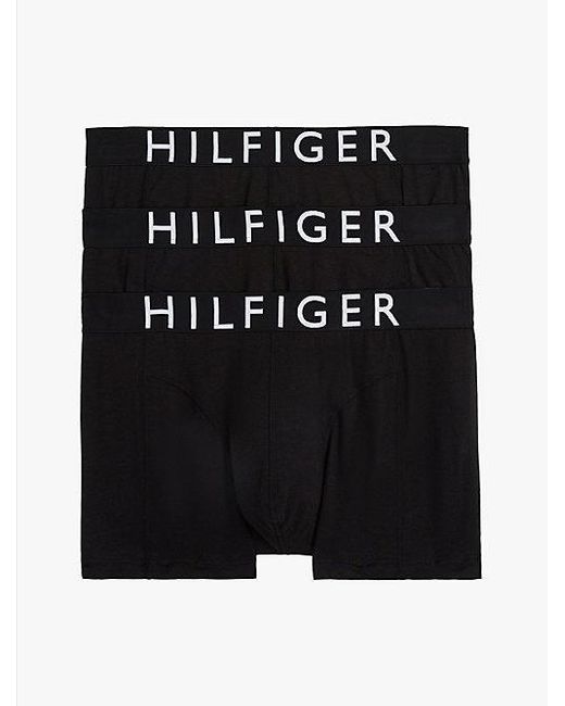 Pack De 3 Calzoncillos Trunk Con Inscripción Tommy Hilfiger de hombre de color Black