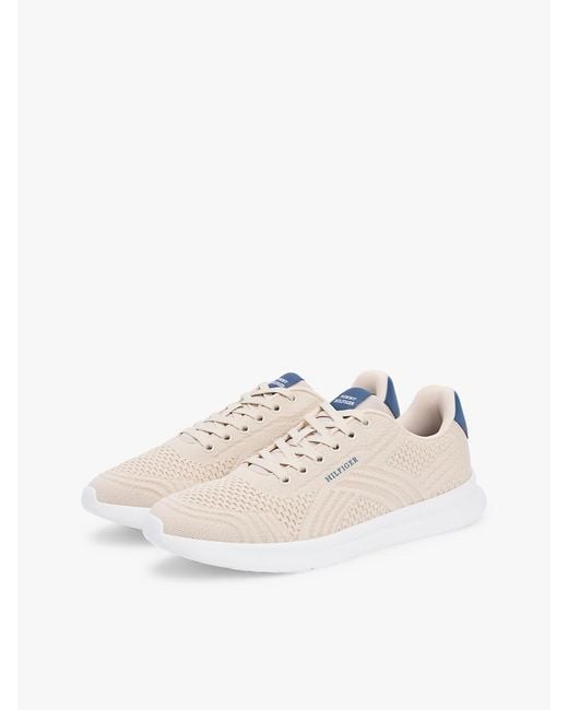 Tommy Hilfiger White Hilfiger Monotype Lightweight Knit Trainers for men