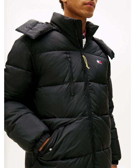 Parka Longue Décontractée À Capuche Tommy Hilfiger pour homme en coloris Black