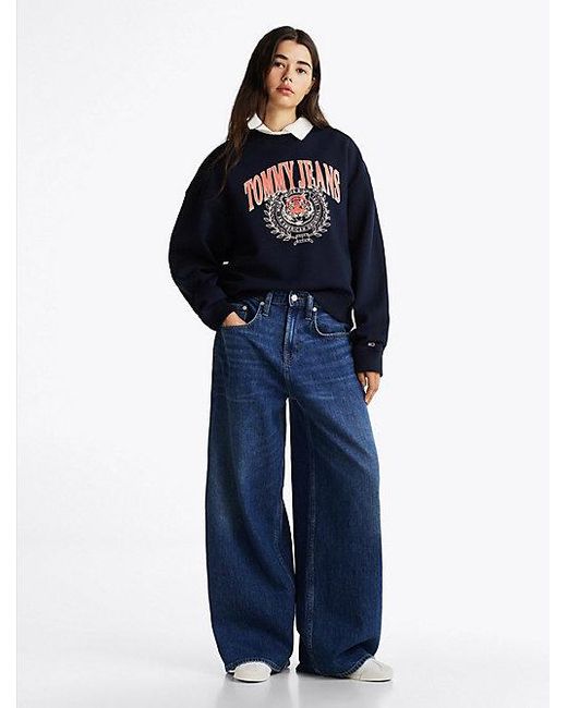 Tommy Hilfiger Blue Boxy Fit Sweatshirt Mit Logo