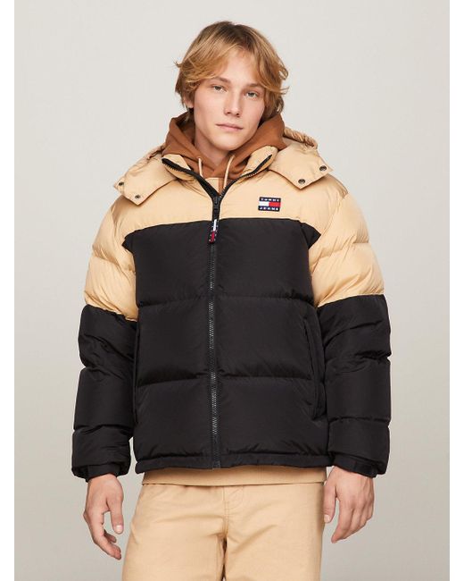 Tommy Hilfiger Colour blocked Alaska Puffer Jacket in Black for