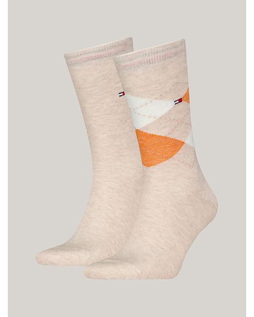 Tommy Hilfiger Natural 2-pack Argyle Check Socks for men