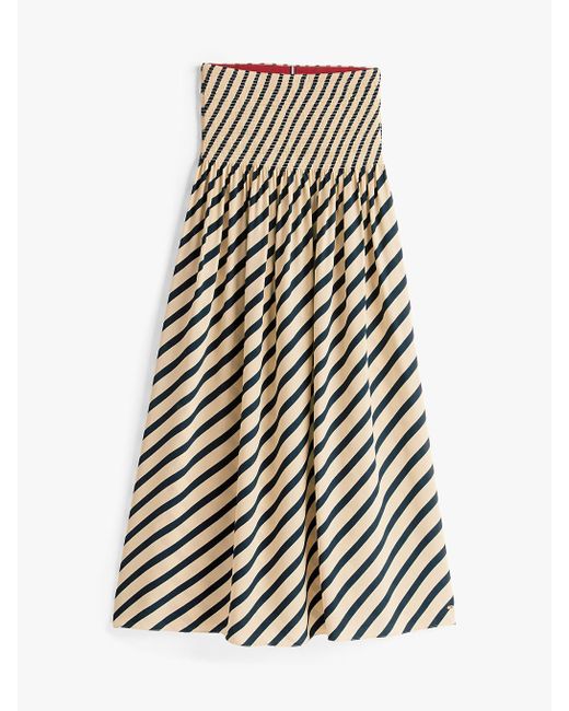 Jupe Longue Plissée The Sofia Capsule Tommy Hilfiger en coloris White